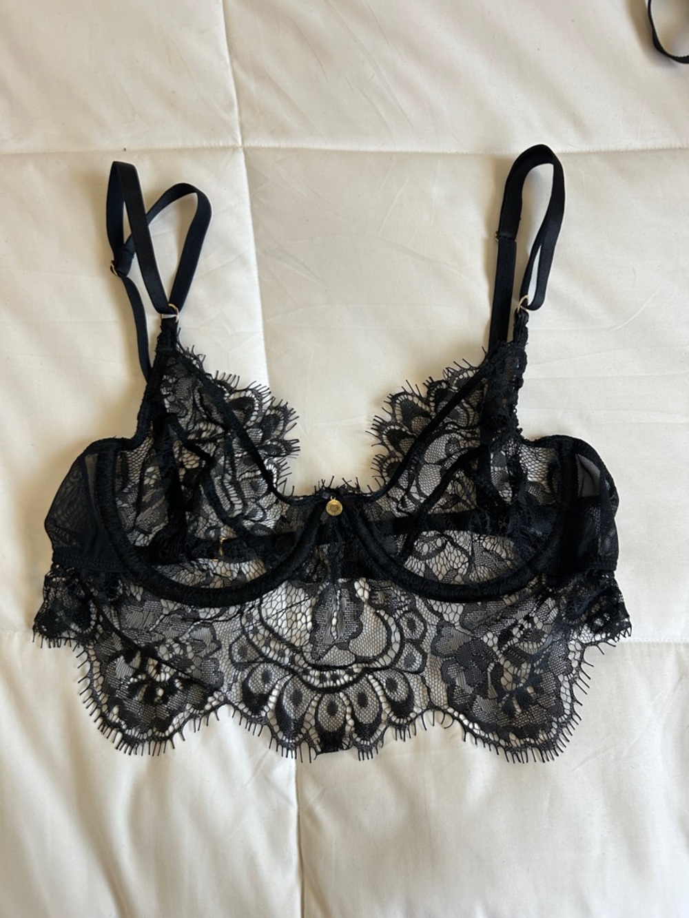 Gooseberry intimates. Be mine black bra in Small